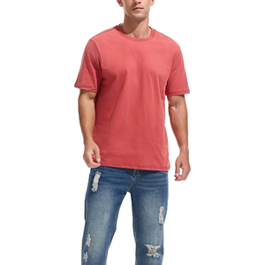 Camiseta de alta calidad en blanco de talla grande liso 100% algodón microfibra Crew Fitness cuello redondo camisetas deportivas para hombres - Product Image 3