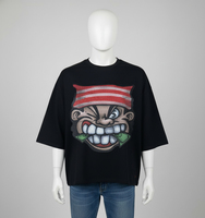 T-shirt Homme Personnalisé avec Logo, Coupe Boxy Streetwear 300 GSM, Coupe Courte et Ample, Coton Uni Écologique Respirant