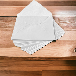 Enveloppes de chiffon en coton vintage personnalisées OEM avec bords retroussés Cartes d'invitation en papier kraft recyclables pour les célébrations - Product Image 2