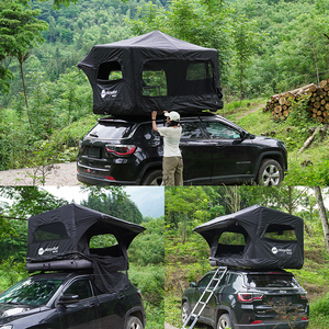 Tente de camping gonflable pour 2-3 personnes avec abri de toit Oxford imperméable et matelas pneumatique enduit pour plus de confort - Product Image 2