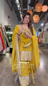 PAIRE DE PLAZZO EXCLUSIVE AVEC SEQUENCE BRODERIE TRAVAIL produits tendance Costume sarara tendance - Product Image 3