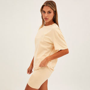 Conjunto de entrenamiento de verano transpirable sólido informal de 2 piezas para mujer Poliéster + Spandex Pantalones cortos de dos piezas Venta de ropa - Product Image 4