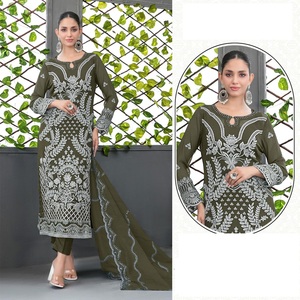 Salwar Kameez de luxe indien pakistanais brodé costumes pour les femmes pour les mariages et fêtes au prix de gros - Product Image 1