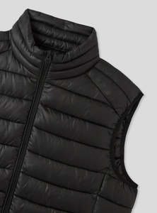 Veste matelassée à demi-manches pour homme, blouson à bulles, col montant zippé personnalisé, streetwear tendance - Product Image 5