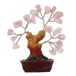 Ornement décoratif en pierre naturelle Crystal Tree - Quartz rose, améthyste, pierres multiples, aventurine verte - Product Image 3