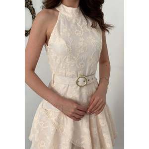 <span class=keywords><strong>Abito</strong></span> a Strati con Volant <span class=keywords><strong>Rosa</strong></span> <span class=keywords><strong>Cipria</strong></span> per Donna Elisa Fashion - Product Image 4