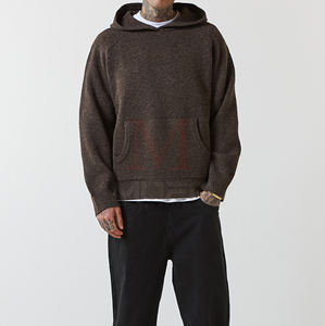 Venta al por mayor de alta calidad de punto personalizado Sudadera con capucha de gran tamaño ropa de moda hombres sudaderas con capucha pulóver sudaderas con capucha de algodón 2024 - Product Image 1