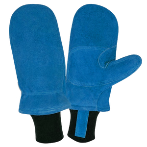 Guantes de manopla de cuero dividido de piel de vaca de alta resistencia, protección de seguridad reforzada para horno, suave, resistente al calor para panaderos - Product Image 3
