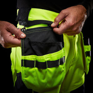 Pantalon de construction vert à six poches pour hommes, cargo de sécurité au travail respirant et étanche, vente en gros - Product Image 5