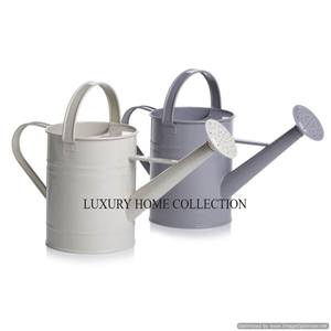 Stylish Ornamental Galvanized Metal Water Can with a Handcrafted Vintage Design and a Comfortable Carrying Handle - Product Image 3