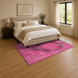 <b>RUGS</b> DEPOT LXDP-0914 Wholesale Red <b>Burgundy</b> Designer Pattern Digital Printed Machine Washable Chenille Area <b>Rug</b> Non Slip - Product Image 3