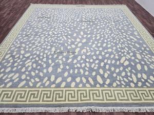 Alfombras persas anudadas a mano turcas, patrón abstracto de perlas marinas, algodón de alta calidad para el diseño del área de la sala de estar, hogar calmante - Product Image 4