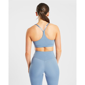 New Design Slate <b>Blue</b> Staple <b>Sports</b> <b>Bra</b> Adjustable Back Straps V Shaped Neckline & High Impact Adult Women's Fitness <b>Sports</b> <b>Bra</b> - Product Image 3