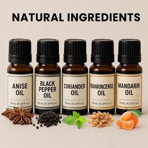 Lot de Gros d'Huiles Essentielles Naturelles à 100% : Anis, Coriandre, Encens, Mandarine Douce - Coffret Cadeau en Gros OEM - Product Image 3