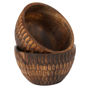 Food and <b>Soup</b> Serving Bowl Tabletop Decorative Dinner Utensils Round Shape Wooden Bowl With <b>Spoon</b> Food Serving Bowl Tabletop - Product Image 2