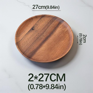 Plateau de service classique en bois d'acacia artisanal, écologique, pour la décoration de la cuisine et l'usage quotidien à la maison - Product Image 6