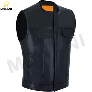 Chaleco de Motociclista de Cuero para Hombre, Estilo SOA, con Bolsillos para Pistola, Chaleco de Club de Motociclistas para Hombre - Product Image 1
