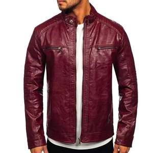 Manteau en cuir de moto en détresse de haute qualité, veste en cuir de vachette véritable pour hommes - Product Image 3