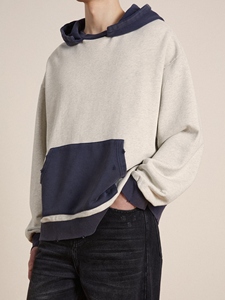 Sweat à capuche pour homme en molleton tricoté coupe ample délavé à l'acide, écologique, 360 GSM, 100% coton, imperméable, impression DTG, accents entièrement ornés de strass - Product Image 4