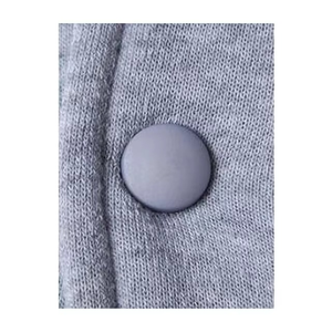 Veste en laine d'hiver décontractée avec fermeture éclair et décoration boutonnée, motif uni, broderie, service OEM disponible - Product Image 3