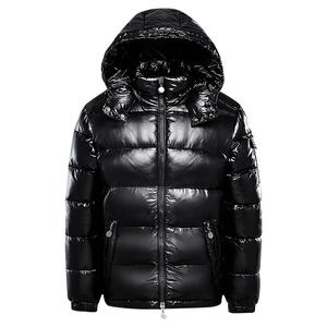 Veste matelassée en nylon brillant pour tout-petits, veste d'hiver rembourrée chaude pour enfants, veste matelassée légère OEM, nouveau style - Product Image 5