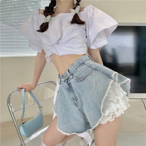 2 in 1 Performance Women's Shorts 2025 Premium Customize Design Denim Shorts Custom Summer Jeans Shorts for Women - Product Image 4