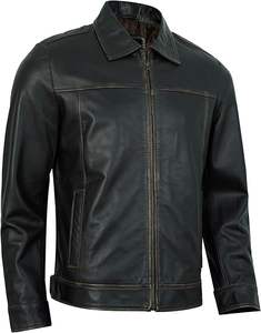 Chaqueta de Cuero para Hombre, Invierno, a la Moda, Talla Grande, Diseño Sólido, Impermeable y Cortavientos, Precio Razonable - Product Image 3