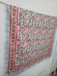 บล็อกมือพิมพ์ Pareo พิมพ์ลายดอกไม้ขายส่งจํานวนมากเซ็กซี่ชายหาดสวมผ้าซิ่นผ้าพันคอผ้าฝ้ายอินเดียแฮนด์เมด - Product Image 2