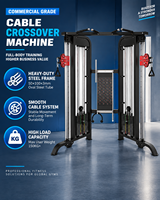 Machine de musculation commerciale BN - Appareil multifonctionnel à câbles en acier avec pile de poids de 160 kg pour les bras, la poitrine, les jambes, les épaules et le tronc