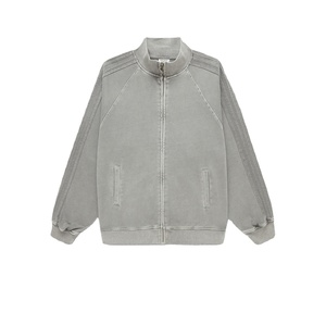 Forro polar de algodón de alta calidad, ajuste extragrande, cremallera completa, Thumbholes, Top corto con capucha, logotipo personalizado, ropa deportiva activa, envío DDP - Product Image 3