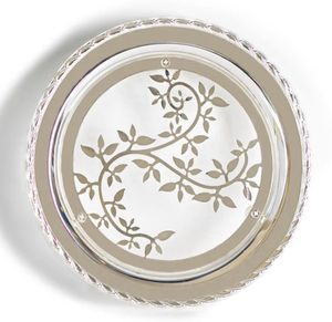 Plateau de service en métal fini argenté spécial Ramadan pour le Moyen-Orient Plateaux de plats de service polis de haute qualité pour aliments, boissons et dattes - Product Image 4