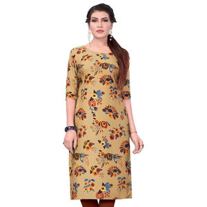 Último estilo de mujer Crepe Kurti Nueva moda corta sin mangas Impreso étnico Casual Wear Party Festive Indian Pakistani - Product Image 1