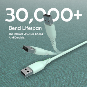 MFi Certified 1M Tangle-Free <b>for</b> Silicone Charging <b>Cable</b> Tinned Copper Conductor Soft USB IOS Devices <b>Computers</b> Sync Stock - Product Image 5
