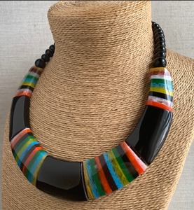 Collar Hecho a Mano para Mujer, Cuentas de Resina de Alta Calidad, Cadena de Cuerda, Estilo Clásico Religioso, Estilo Indio, para Aniversarios - Product Image 2