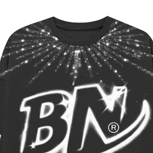 Chemises vintage personnalisées en molleton de coton épais, coupe classique, imprimées en sérigraphie, délavées à l'acide, effet soleil, avec strass - Product Image 4