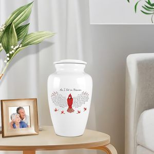 Urnas de pájaros rojos para cenizas humanas, urnas femeninas masculinas adultas para hombres y mujeres, cenizas humanas con bolsa de terciopelo, urnas de tamaño personalizado para cremación - Product Image 5