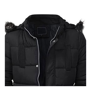 Parkas pour hommes personnalisées, hiver, chaudes, respirantes, rembourrage 100% fibre de polyester, imperméables, à capuche, fabrication régulière - Product Image 5