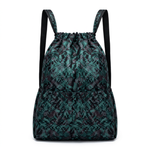 Unisex Drawstring Backpack Geometric Pattern Polyester 20-35L Capacity Gym <b>Bag</b> Travel <b>Beach</b> Use - Product Image 1