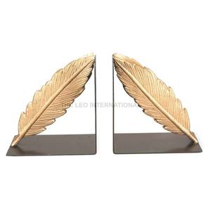 Aluminum Metal Leaf Bird Shape <b>Bookend</b> Modern Fancy Style Used Home Accent Office Decorative <b>Bookend</b> - Product Image 4