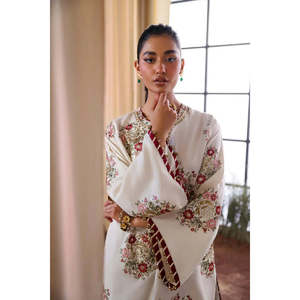 Colección de Diseñador Étnica de Lujo 2025: Elegante Salwar Kameez Formal de Seda Cruda, Estilo Pakistaní, Prendas Cosidas - TC-1384 - Product Image 6