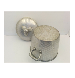 Cubo de hielo de aluminio decorativo con mango de latón para reuniones elegantes y cubo con bañeras de hielo con acabado resistente al deslustre - Product Image 3