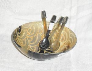 ตกแต่งสไตล์สัตว์ที่เป็นเอกลักษณ์เครื่องใช้บนโต๊ะอาหารช้อนเขาวัวควายขัดเงาธรรมชาติสำหรับตกแต่งโต๊ะในร้านอาหาร - Product Image 2