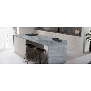 Célest Unionstone Quartz bleu Premium, dalle de grande taille, design moderne, étanche, pour application murale - Product Image 2