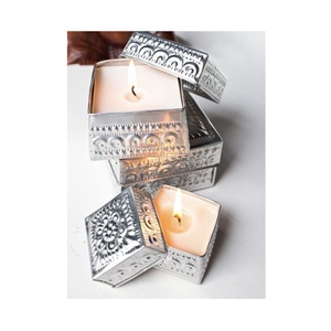 Elegant Polished Metal Wax Candle Jar For <b>Bedroom</b> And Living Room Enhancing Warm Cozy And Romantic Atmosphere Always - Product Image 4