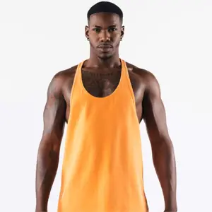 Colete de fitness para homens com impressão de logotipo personalizado, blusa de treino muscular respirável para musculação e academia