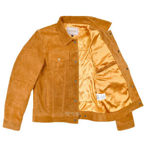 Veste bomber rétro western pour homme à forte demande, polyester/coton, style denim vintage, imperméable, vêtement d'extérieur décontracté, fourrure de mouton - Product Image 2