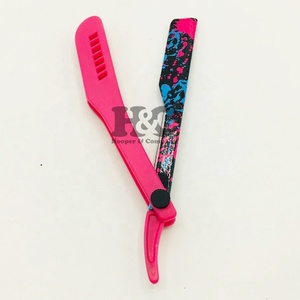 มีดโกนหนวดคุณภาพสูง ด้ามจับหลากสี ใบมีดเปลี่ยนได้ สำหรับร้านเสริมสวย ผลิตจากสแตนเลส รับทำโลโก้ส่วนตัว - Product Image 3