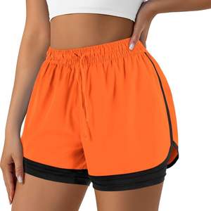 Pantalones cortos ajustados con estampado de sublimación para gimnasio para mujer, diseño de cintura alta, secado rápido, 100% poliéster, pantalones cortos para correr - Product Image 5