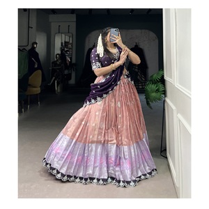 <b>Top</b> Selling Traditional Vichitra Designer Lehenga Choli Silk Dupatta Zari Kota Sequins Embroidery Banglory <b>Festive</b> Wedding Party - Product Image 1