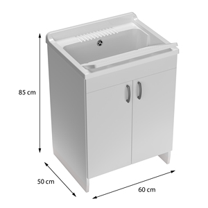 Mobile da Cucina Mongardi su Misura 60L per Interni, Resistente ad Acidi e Resine, Finitura Lucida, Forabile per Installazione Rubinetti - Product Image 3